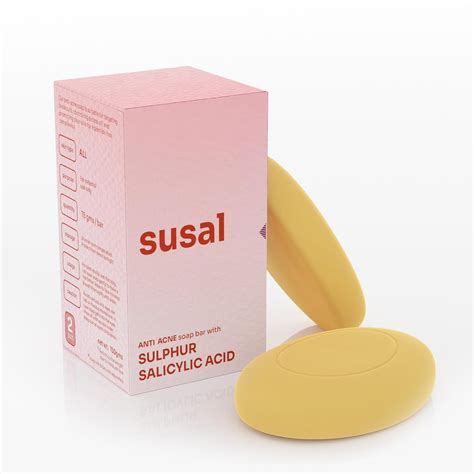 Buy Susal 2% Salicylic Acid & Sulfur (Sulphur) Soap for Back & Body ...
