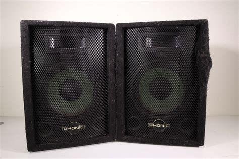 Phonic S710 10" 2-Way Stage Floor Monitor Speaker Pair With Stands