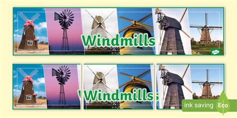 Windmills Photo Display Banner (teacher made) - Twinkl