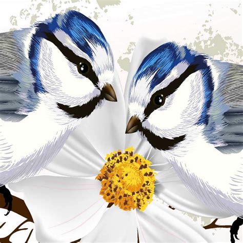 BOXD Watercolour Birds Painting Poster On Sunboard 12 X 12Inch : Amazon.in