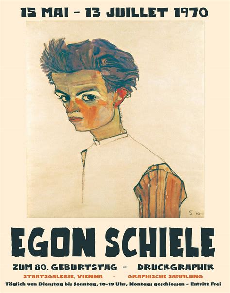 Wallbuddy Egon Schiele Exhibition Poster 1970 Museum Poster 8 X ...
