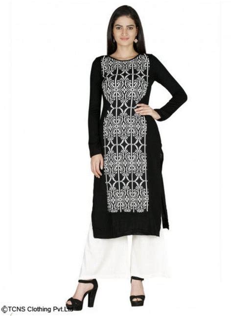 Buy Black Full Sleeve kurta Online for Woman | WforWoman