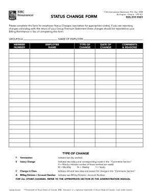 Fillable Online STATUS CHANGE FORM 1122 International Boulevard, P Fax ...