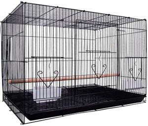 Petzlifeworld 2 Feet Black Birds Cage With Side Opening for Breeding ...