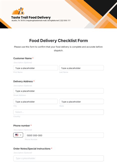 Food Menu Checklist Template 的图像结果