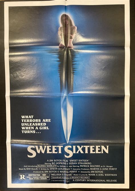 Original vintage horror movie film poster - Sweet Sixteen 1983 slasher ...