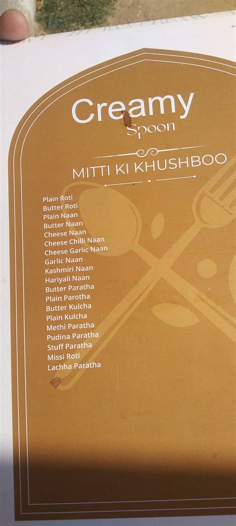 Menu at Creamy Spoon Garden Restaurant, Ahmedabad