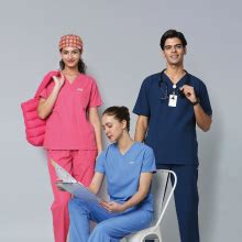 KNYA Active Men's 5-Pocket Scrub Suit | Set of Top & Bottom | Half ...