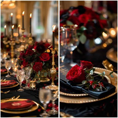 Luxurious Red Black and Gold Wedding Theme Ideas for Glamour in 2025 ...