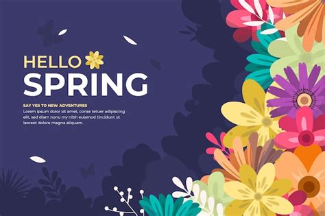 Illustrated floral spring background | Free Vector