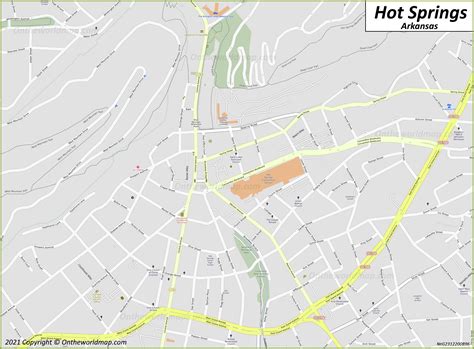 Map Of Downtown Hot Springs Arkansas