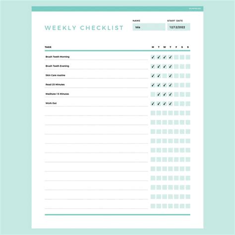 Example of a Simple Checklist 的图像结果