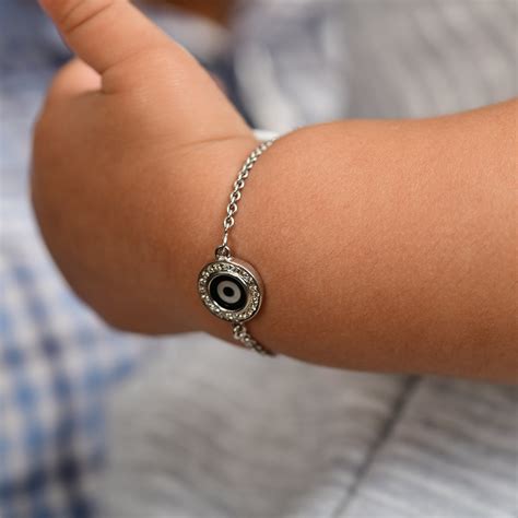 Baby Round Black Onyx Eye Diamond Chain Bracelet – KAJ Fine Jewellery