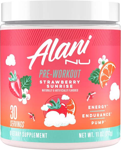 Amazon.com : Alani Nu Pre Workout Powder Strawberry Sunrise, Amino ...