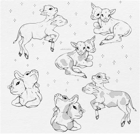 Calcite Tattoo | Two headed calf tattoo flash | Calf tattoo, Funky ...