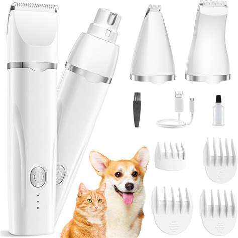 Amazon.com: Dogs Hair Clippers Grooming Kit with Nail Grinder, 4 in 1 ...