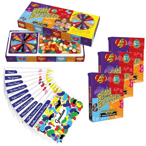 Bean Boozled Game Set: New Edition + 3 Refills + 10 Jelly Bean Game ...