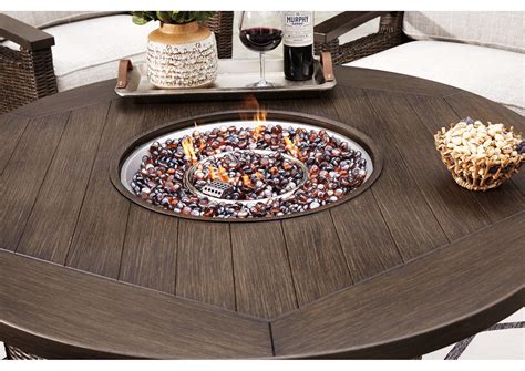 Paradise Trail Outdoor Fire Pit Table and 4 Chairs Smith's Home Furnishing