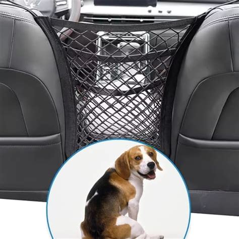 LNtech 3-Layer Car Mesh Organizer, Dog and Kid Pet Barrier, Seat Back ...