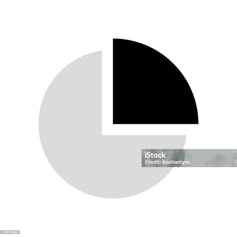 Pie Chart Percentage 25 Pie Graph Diagram Round Chart Twenty Five Stock ...