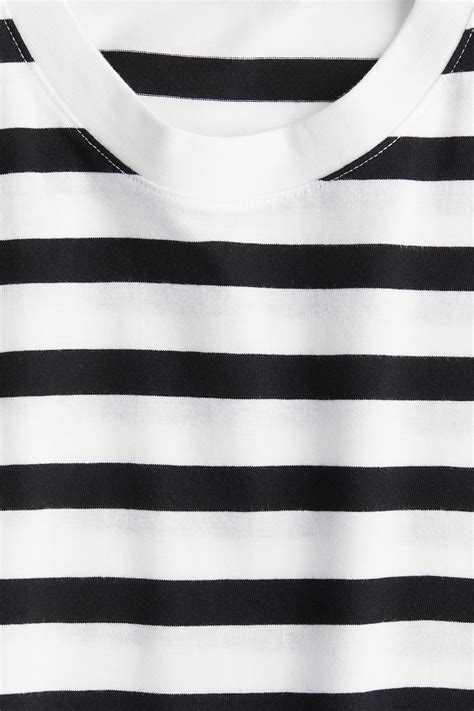 Women's White/Black striped T-shirt | H&M IN