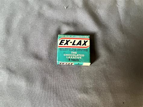 VINTAGE EX-LAX The Chocolated Laxative ORIGINAL BOX With Full Chocolate ...