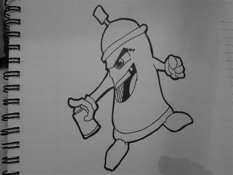 Easy Graffiti Spray Can Characters