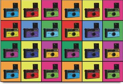 Colorful Cameras Collage Paper Print - Abstract posters in India - Buy ...