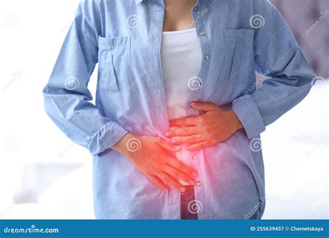 Woman Holding Hands on Her Belly at Home, Closeup. Vaginal Yeast Infection Stock Image - Image ...