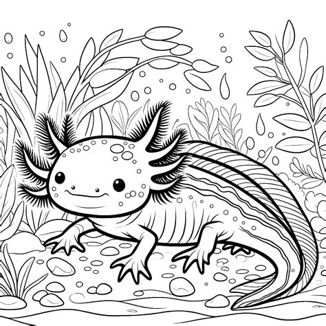 Axolotl Coloring Pages 9 - Coloring Pages Gem