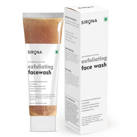 Sirona Natural Exfoliating Facewash, 125 ml Price, Uses, Side Effects ...