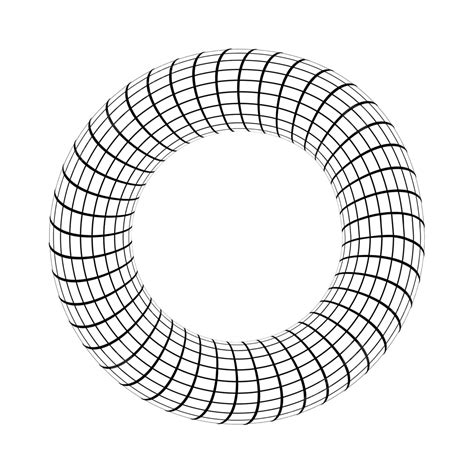 Threedimensional Vector Of Torus Toroid Geometric Shape Resembling A ...