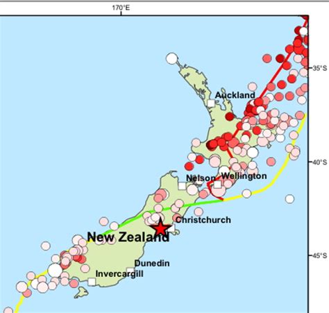 New Zealand Map Fault Lines