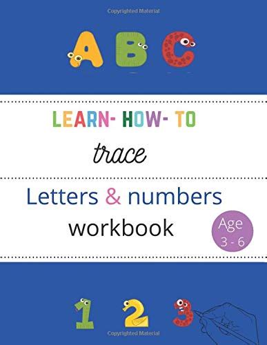 Buy learn- how -to trace letters & numbers workbook for kids 3-6 ...