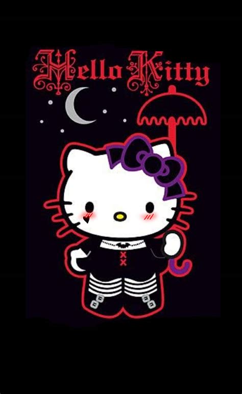 Download Black Hello Kitty In Scene Costume Wallpaper | Wallpapers.com