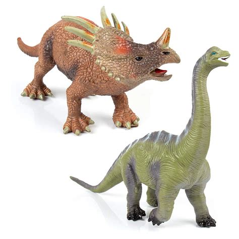 Set Of 2 Large Dinosaur Toy Plastic Jurassic World Dinosaur ...