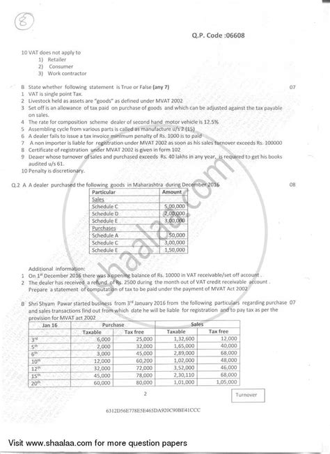 Taxation- Indirect Taxes 1 2017-2018 B.Com Accounting and Finance (BAF ...
