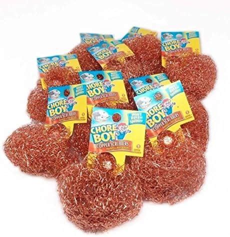 10 Chore Boy Copper Scrubber Scouring Pad 100% Pure Copper New Steel ...