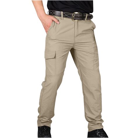 ZVNAΖH Mens Work Pants,Cargo Pants for Men Relaxed Fit Stretch Elastic ...