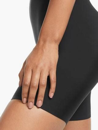 John Lewis Tessa Light Control Thigh Slimmer Shorts, Black
