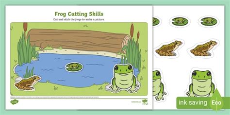 Frogs Cutting Skills Activity (teacher made) - Twinkl