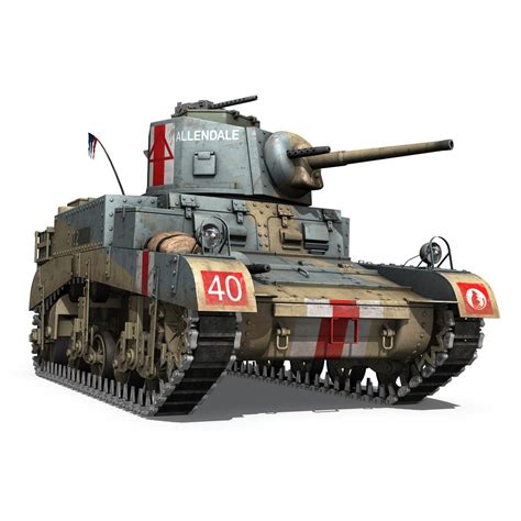 3d 3ds British - M3 Light Tank