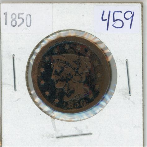 1850 US 1 cent coin - Schmalz Auctions