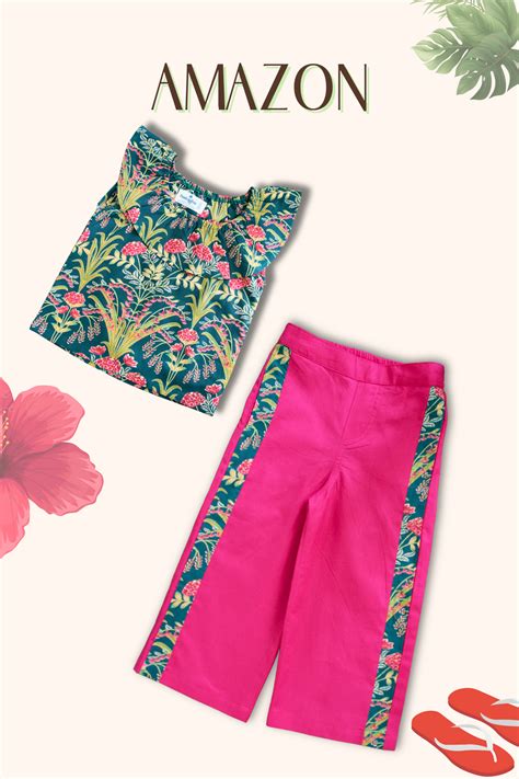 Buy Girls Amazon Pure Cotton Clothing Set (Pink & Green) Online in ...