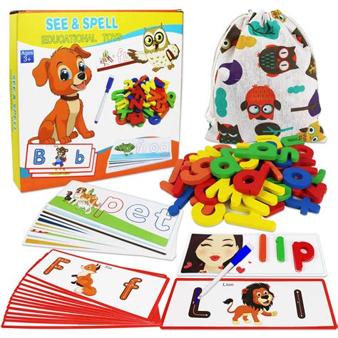 Alphabet Flashcards See And Spell Learning Toys Cvc Word Builders ...