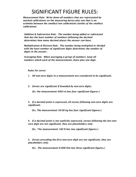 Image result for Significant Numbers Rules