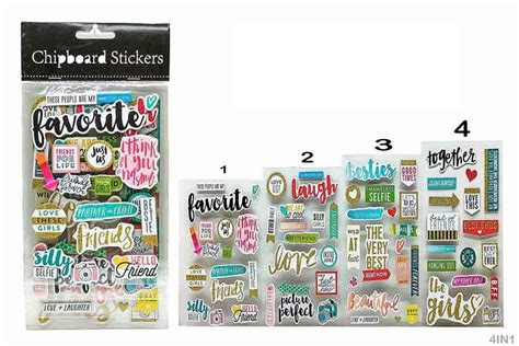 Scrap Book Journaling Sticker 4 In 1 (4In1) – Inkarto