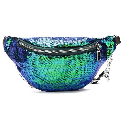 Women Sequin Fanny Pack Waist Bag Glitter Bum Belts Bags Waist Packs ...