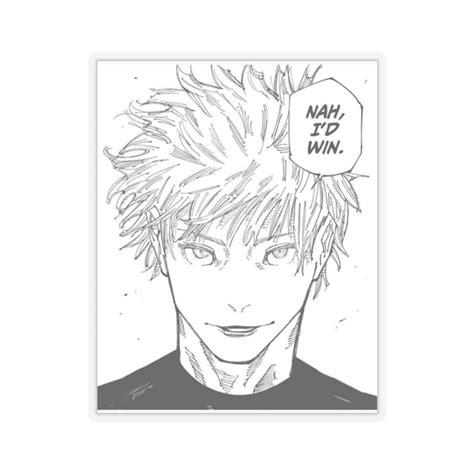 Gojo Satoru Nah I'd Win Sticker - Gojo Nah Id Win - Nah I'd Win Meme - Etsy