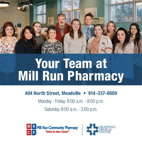 💊 Mill Run Pharmacy is open 6 days a week, Monday-Saturday, and ...